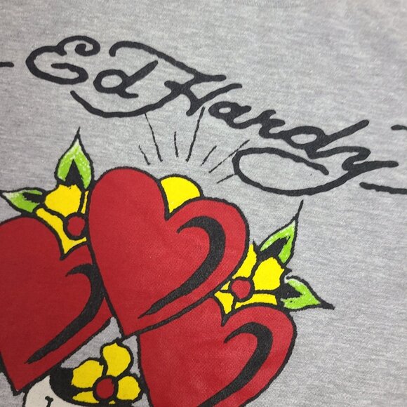 Ed Hardy T Shirt Kids Size Medium Love BitesOn Front Logo - Picture 2 of 8